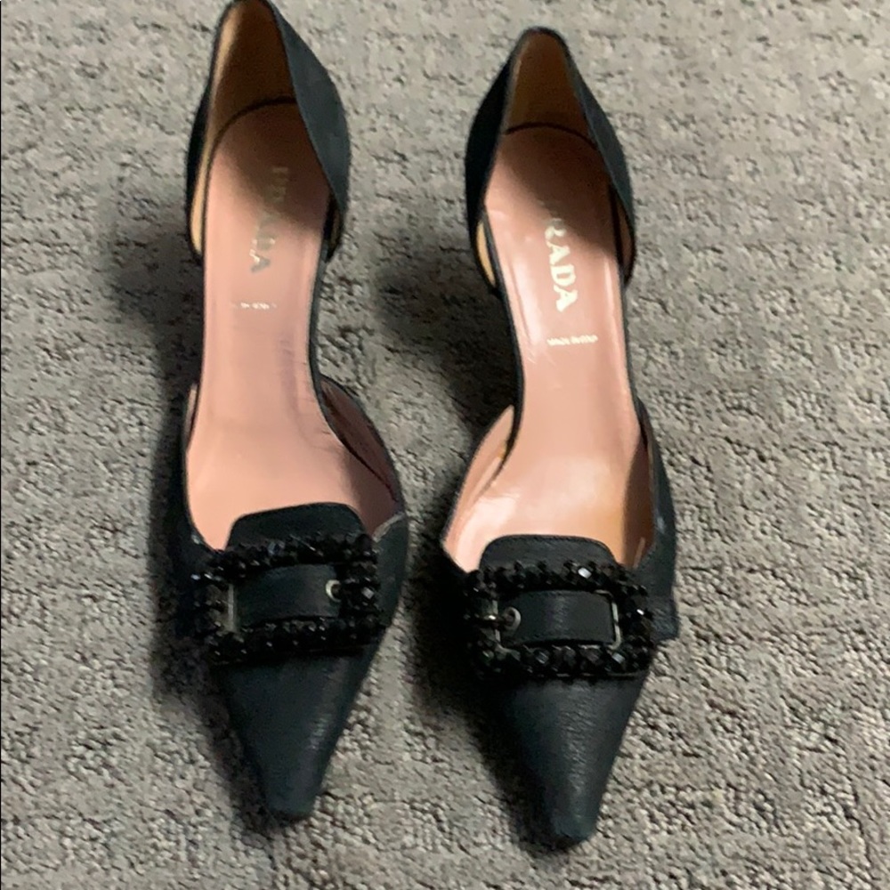 Prada black little heel